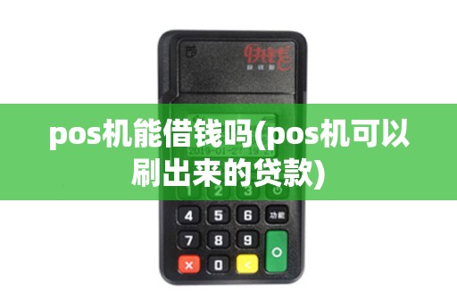 pos机能借钱吗(pos机可以刷出来的贷款)