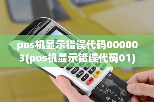pos机显示错误代码000003(pos机显示错误代码01)