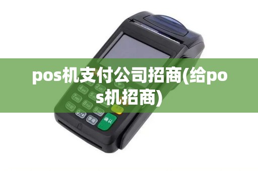 pos机支付公司招商(给pos机招商)