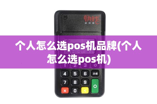 个人怎么选pos机品牌(个人怎么选pos机)