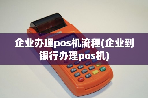 企业办理pos机流程(企业到银行办理pos机)