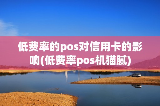 低费率的pos对信用卡的影响(低费率pos机猫腻)