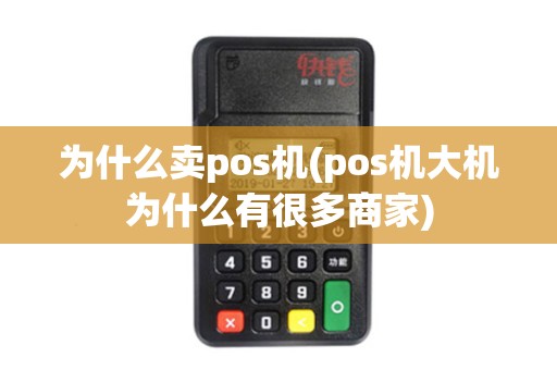 为什么卖pos机(pos机大机为什么有很多商家)