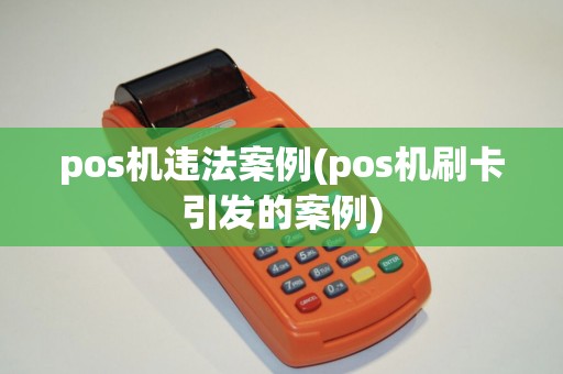 pos机违法案例(pos机刷卡引发的案例)