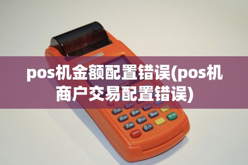 pos机金额配置错误(pos机商户交易配置错误)