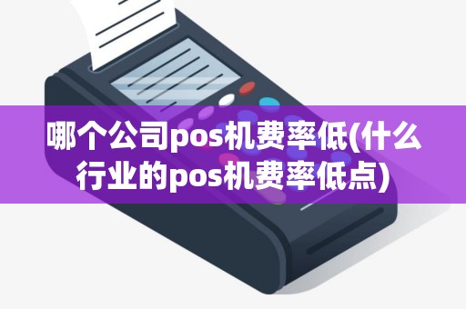 哪个公司pos机费率低(什么行业的pos机费率低点)