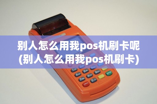 别人怎么用我pos机刷卡呢(别人怎么用我pos机刷卡)