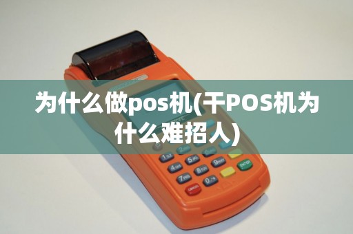 为什么做pos机(干POS机为什么难招人)