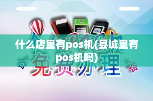 什么店里有pos机(县城里有pos机吗)