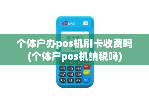 个体户办pos机刷卡收费吗(个体户pos机纳税吗)