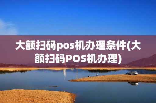 大额扫码pos机办理条件(大额扫码POS机办理)