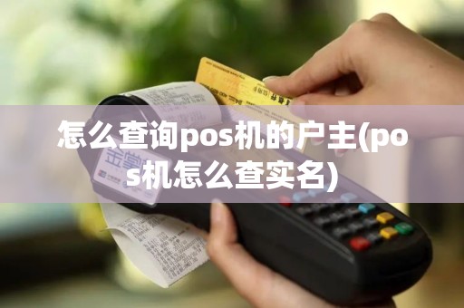 怎么查询pos机的户主(pos机怎么查实名)