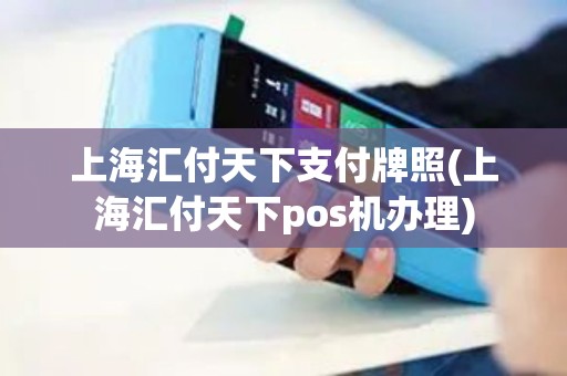 上海汇付天下支付牌照(上海汇付天下pos机办理)