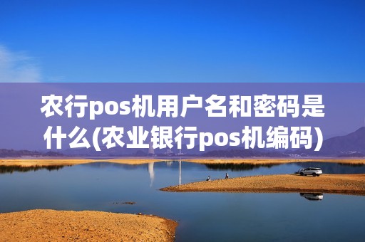农行pos机用户名和密码是什么(农业银行pos机编码)