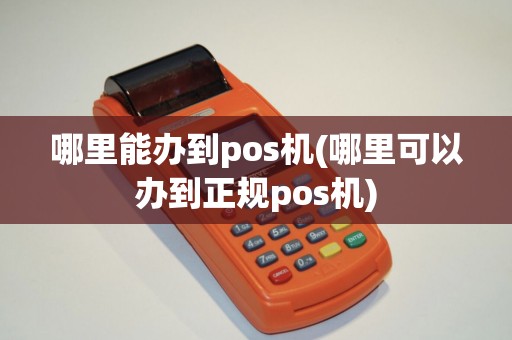 哪里能办到pos机(哪里可以办到正规pos机)