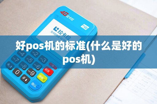 好pos机的标准(什么是好的pos机)