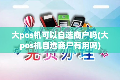 大pos机可以自选商户吗(大pos机自选商户有用吗)
