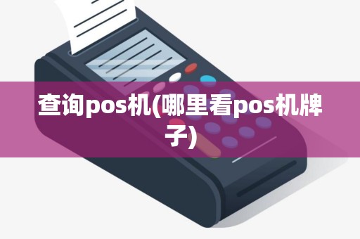 查询pos机(哪里看pos机牌子)