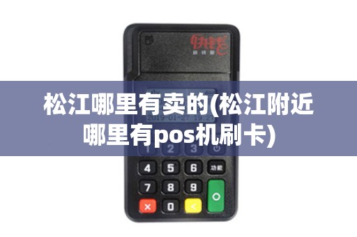 松江哪里有卖的(松江附近哪里有pos机刷卡)