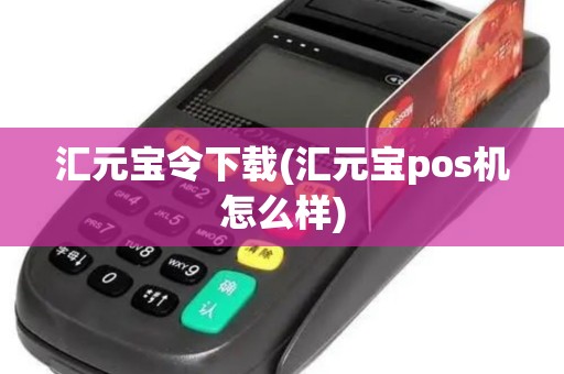 汇元宝令下载(汇元宝pos机怎么样)