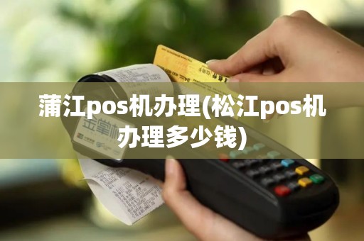 蒲江pos机办理(松江pos机办理多少钱)