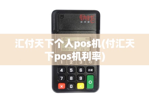 汇付天下个人pos机(付汇天下pos机利率)