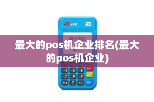最大的pos机企业排名(最大的pos机企业)