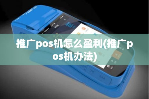 推广pos机怎么盈利(推广pos机办法)