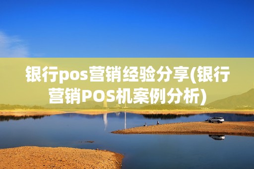 银行pos营销经验分享(银行营销POS机案例分析)