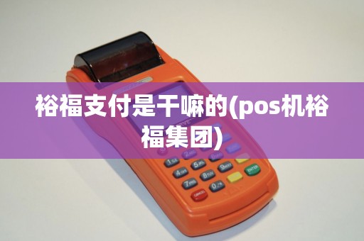 裕福支付是干嘛的(pos机裕福集团)