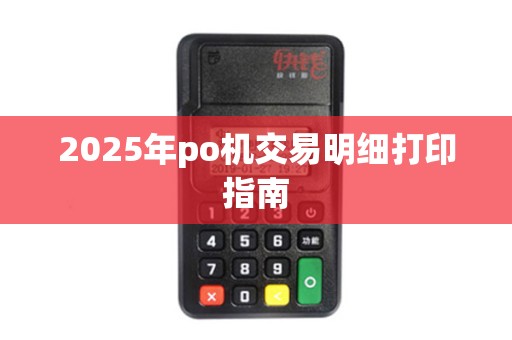 2025年po机交易明细打印指南