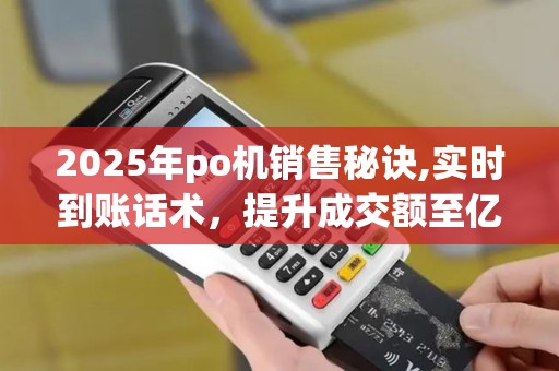 2025年po机销售秘诀,实时到账话术，提升成交额至亿级