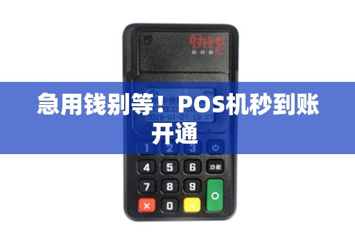急用钱别等！POS机秒到账开通 
