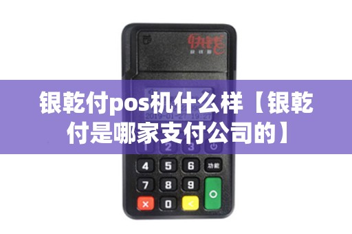 银乾付pos机什么样【银乾付是哪家支付公司的】