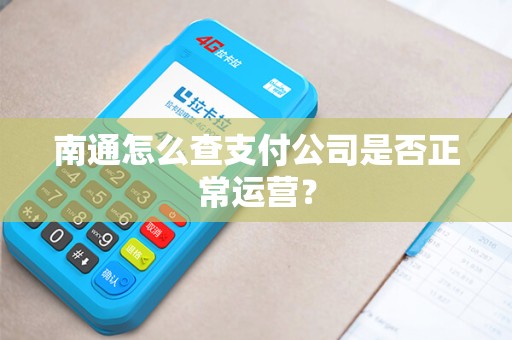 南通怎么查支付公司是否正常运营？