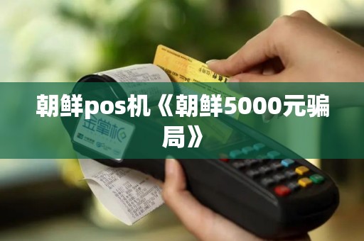 朝鲜pos机《朝鲜5000元骗局》