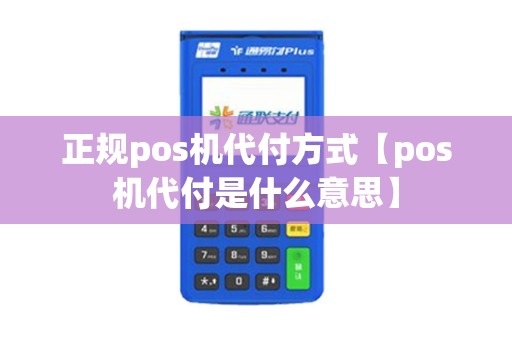 正规pos机代付方式【pos机代付是什么意思】