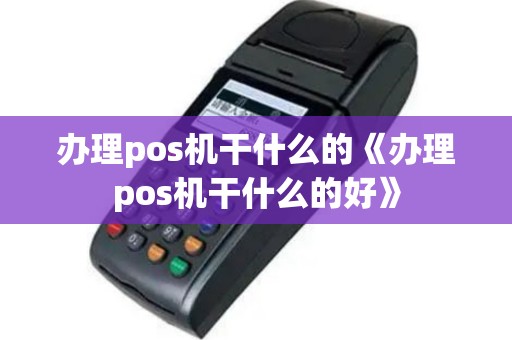 办理pos机干什么的《办理pos机干什么的好》