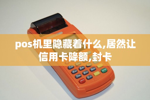 pos机里隐藏着什么,居然让信用卡降额,封卡