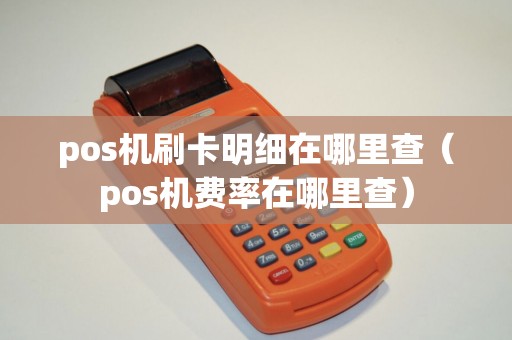 pos机刷卡明细在哪里查（pos机费率在哪里查）