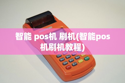智能 pos机 刷机(智能pos机刷机教程)