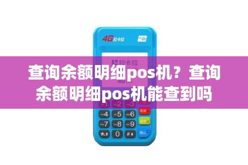 查询余额明细pos机？查询余额明细pos机能查到吗