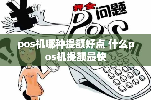 pos机哪种提额好点 什么pos机提额最快
