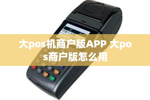 大pos机商户版APP 大pos商户版怎么用