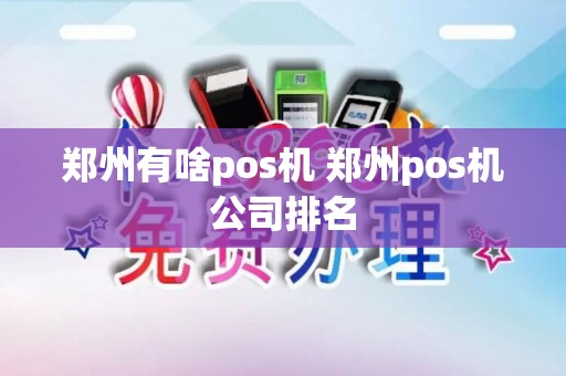 郑州有啥pos机 郑州pos机公司排名