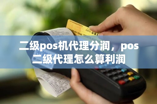 二级pos机代理分润，pos二级代理怎么算利润