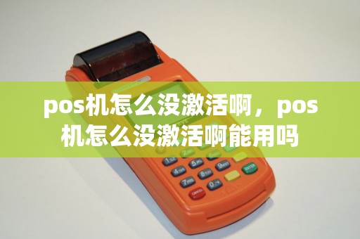 pos机怎么没激活啊，pos机怎么没激活啊能用吗