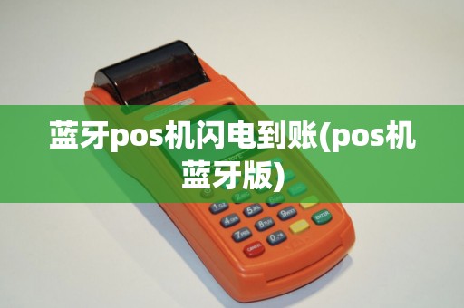 蓝牙pos机闪电到账(pos机蓝牙版)
