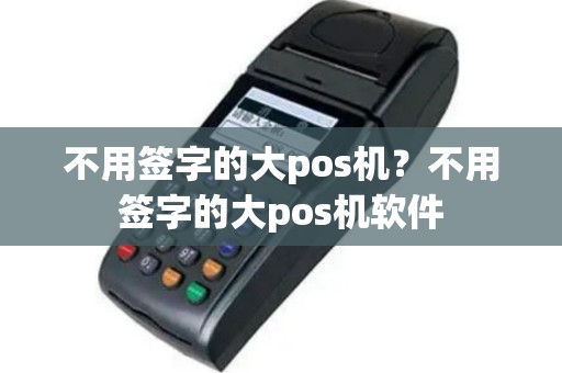 不用签字的大pos机？不用签字的大pos机软件