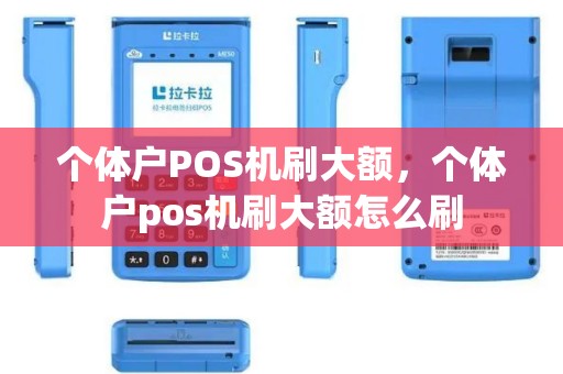 个体户POS机刷大额，个体户pos机刷大额怎么刷